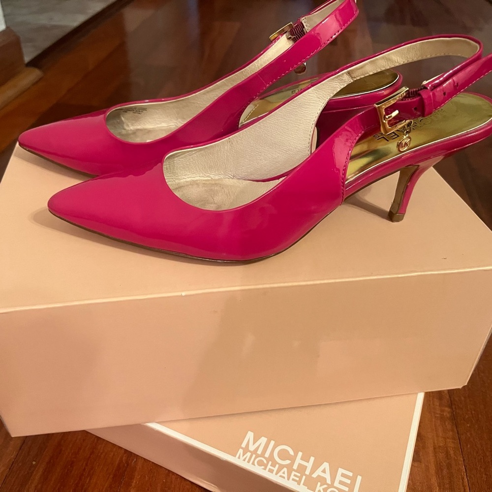 Pink Patent leather, Michael Kors size 7 1/2 heels